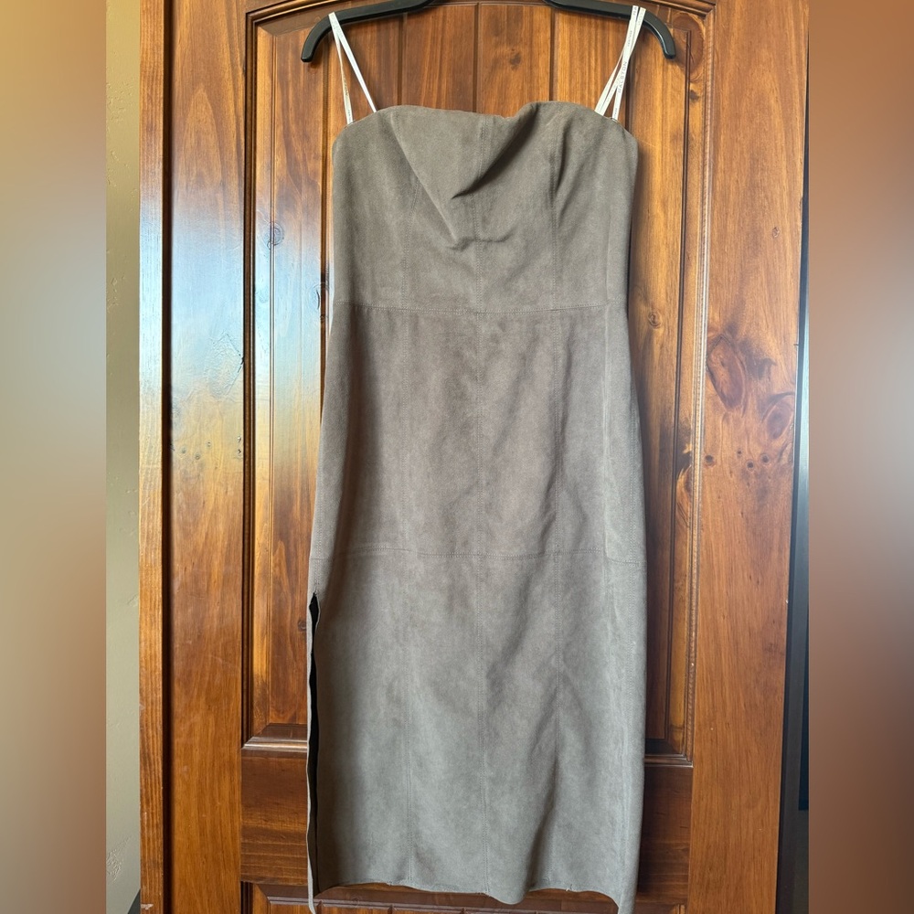 Halston Suede Dress